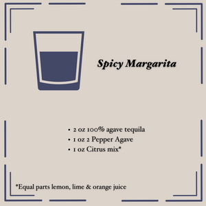 2 Pepper Agave Syrup Cocktail Mixer